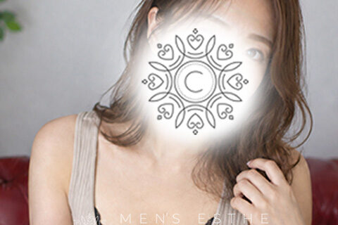 Portrait of a woman with long hair wearing a beige tank top; a decorative white logo covers her face, with 'CIELO' text near the bottom.